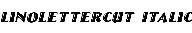 LinoLetterCut Italic font preview