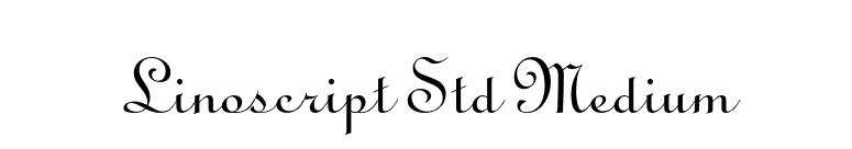 Linoscript Std Medium font preview