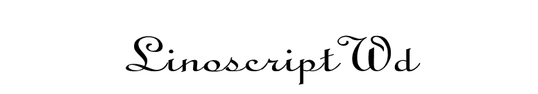 Linoscript Wd font preview