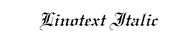 Linotext Italic font preview