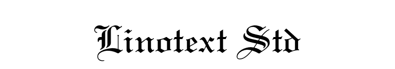Linotext Std font preview