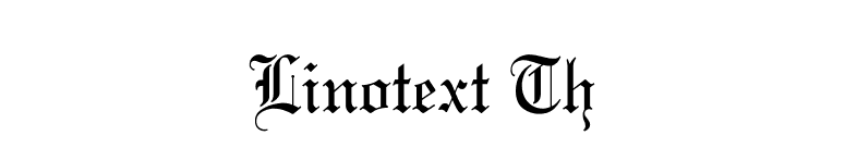Linotext Th font preview