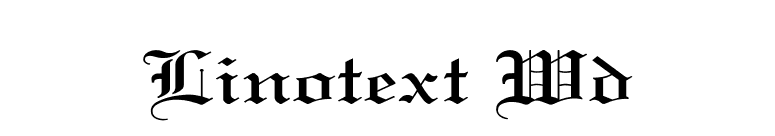 Linotext Wd font preview