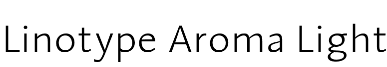 Linotype Aroma Light font preview