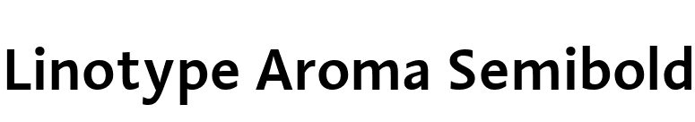 Linotype Aroma Semibold font preview