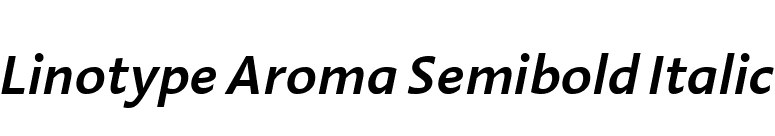 Linotype Aroma Semibold Italic font preview