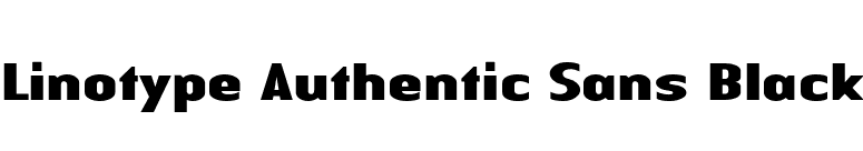 Linotype Authentic Sans Black font preview