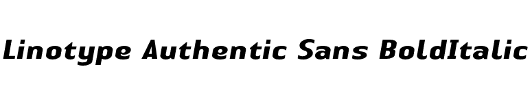 Linotype Authentic Sans BoldItalic font preview