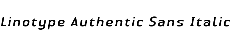 Linotype Authentic Sans Italic font preview