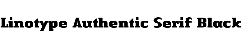 Linotype Authentic Serif Black font preview