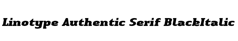 Linotype Authentic Serif BlackItalic font preview