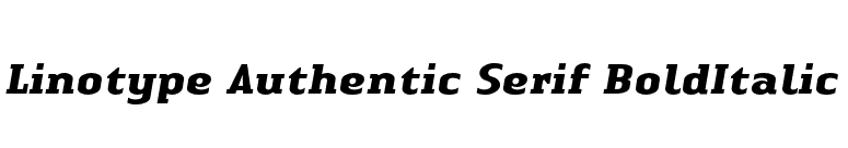Linotype Authentic Serif BoldItalic font preview