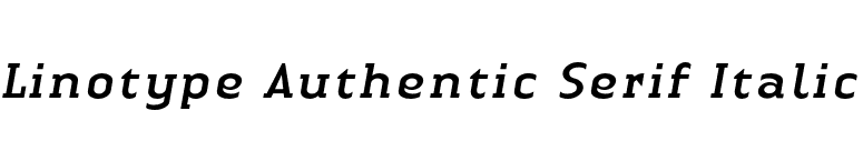 Linotype Authentic Serif Italic font preview