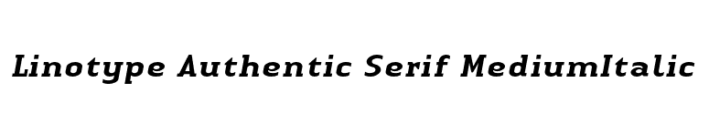 Linotype Authentic Serif MediumItalic font preview