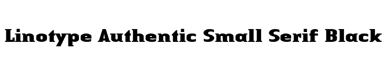 Linotype Authentic Small Serif Black font preview