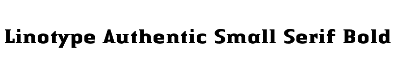 Linotype Authentic Small Serif Bold font preview