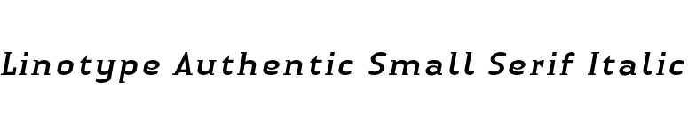 Linotype Authentic Small Serif Italic font preview