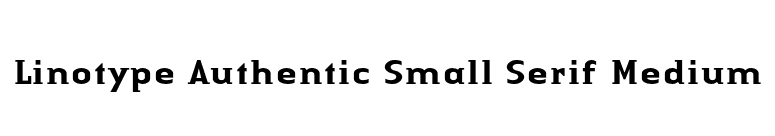 Linotype Authentic Small Serif Medium font preview