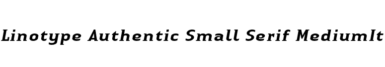Linotype Authentic Small Serif MediumIt font preview