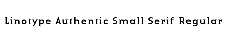 Linotype Authentic Small Serif Regular font preview
