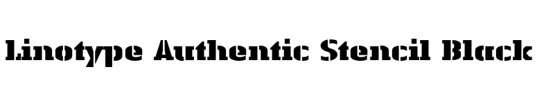 Linotype Authentic Stencil Black font preview