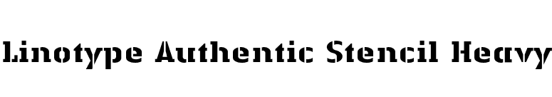 Linotype Authentic Stencil Heavy font preview