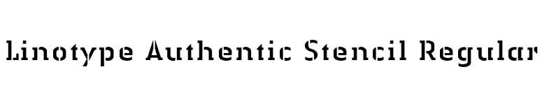 Linotype Authentic Stencil Regular font preview