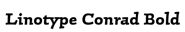 Linotype Conrad Bold font preview