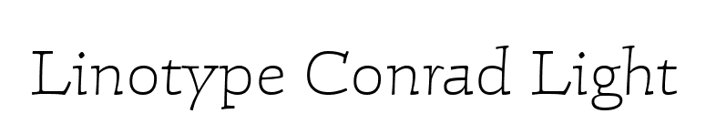 Linotype Conrad Light font preview