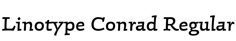 Linotype Conrad Regular font preview