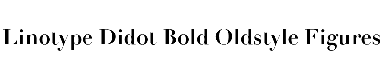 Linotype Didot Bold Oldstyle Figures font preview