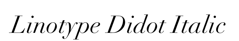 Linotype Didot Italic font preview