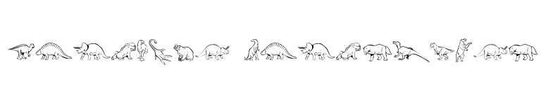 Linotype Dinosaures font preview
