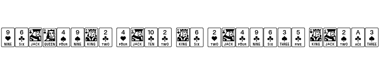 Linotype Game Pi English Cards font preview