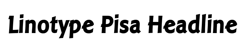 Linotype Pisa Headline font preview