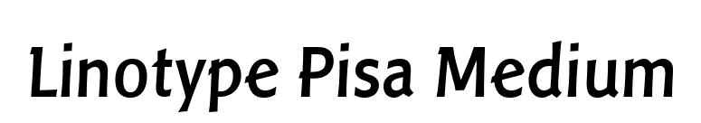 Linotype Pisa Medium font preview