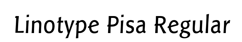Linotype Pisa Regular font preview