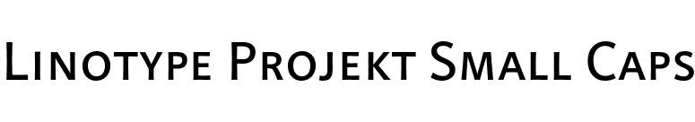 Linotype Projekt Small Caps font preview