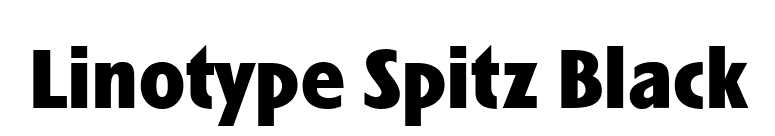 Linotype Spitz Black font preview