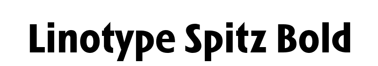 Linotype Spitz Bold font preview