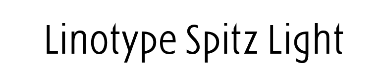 Linotype Spitz Light font preview