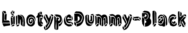 LinotypeDummy-Black font preview