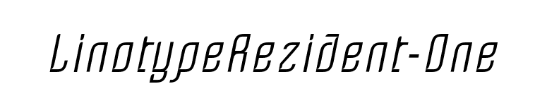 LinotypeRezident-One font preview