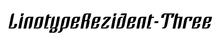 LinotypeRezident-Three font preview