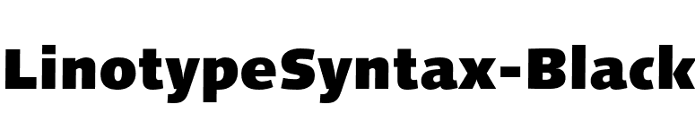 LinotypeSyntax-Black font preview