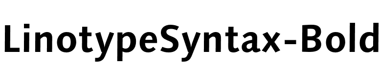 LinotypeSyntax-Bold font preview