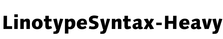 LinotypeSyntax-Heavy font preview