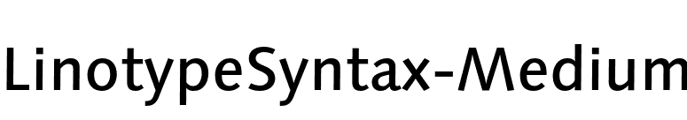 LinotypeSyntax-Medium font preview