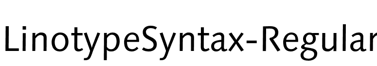 LinotypeSyntax-Regular font preview