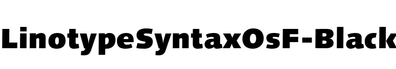 LinotypeSyntaxOsF-Black font preview